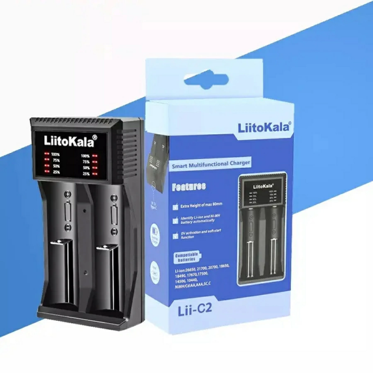 Зарядний пристрій Liitokala Lii-C2