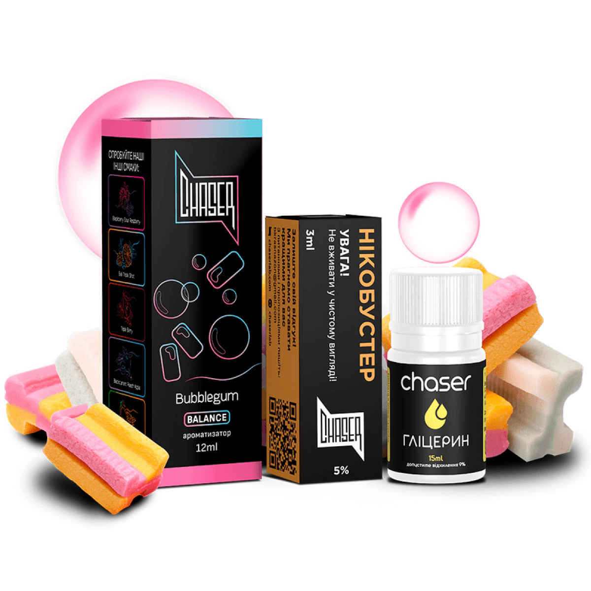 Набор Chaser Black Balance Salt 30мл (Bubblegum)