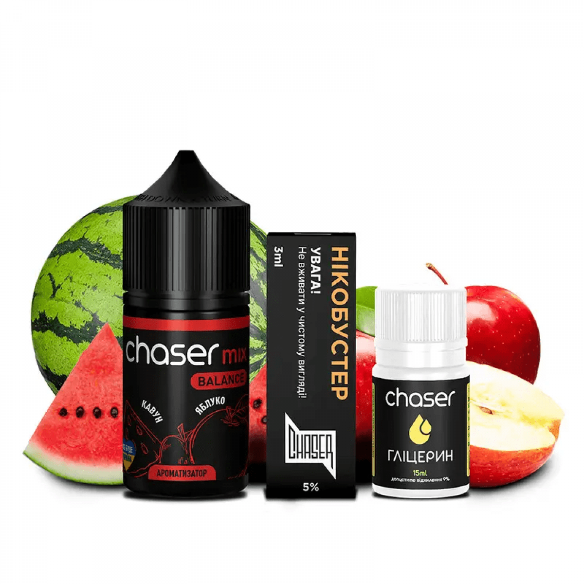Набор Chaser For Mix Balance Salt 30мл (Арбуз Яблоко)