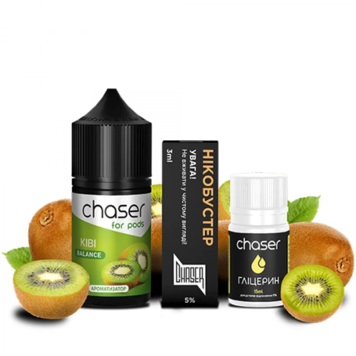 Набор Chaser For Pods Balance Salt 30мл (Ківі)