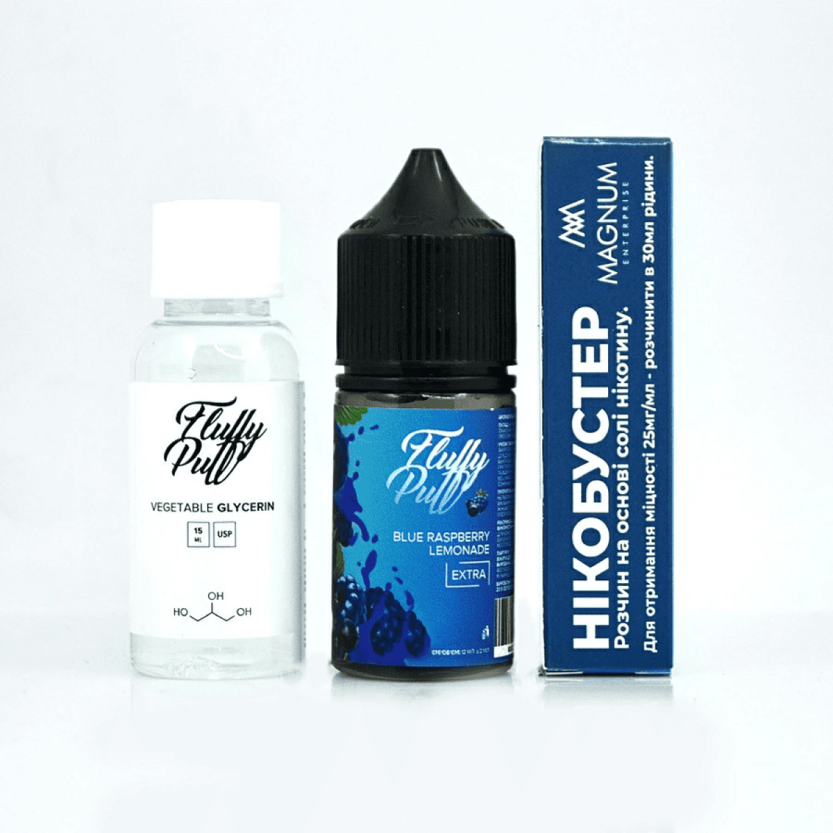 Набір Fluffy Puff Salt 30мл (Blue Raspberry Lemonade)