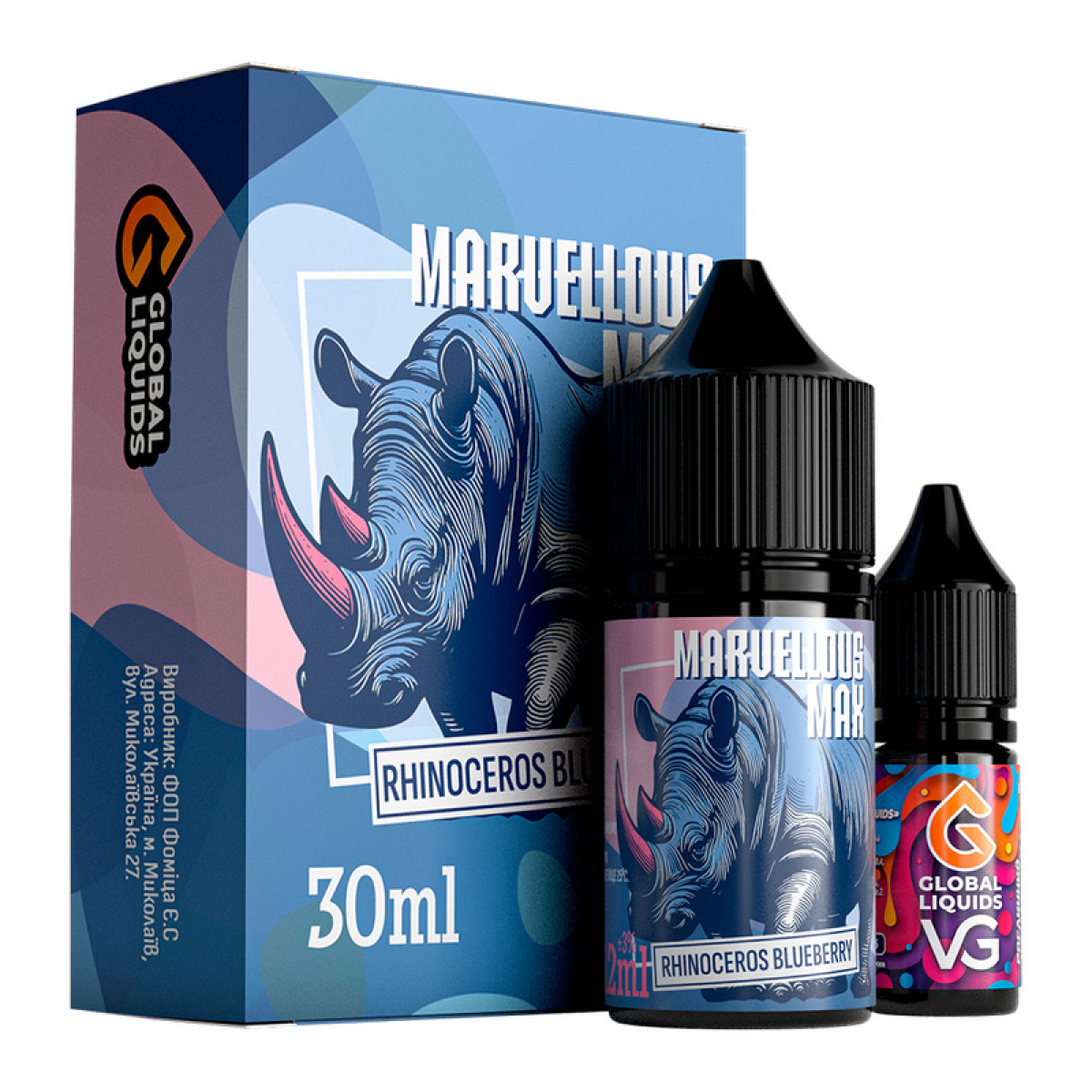 Набор Marvellous MAX Salt 30мл (Rhinoceros Blueberry)
